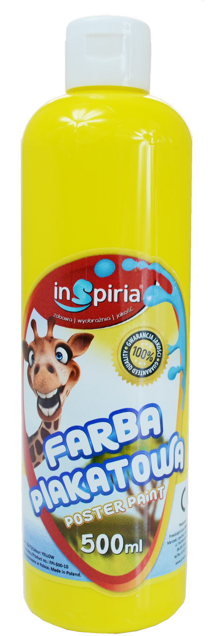 inspiria farba plakatowa 500ml żółta    schemat /12/