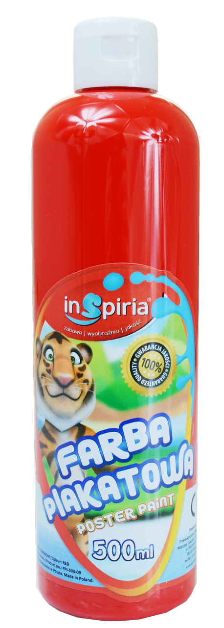 inspiria farba plakatowa 500ml czerwona schemat /12/