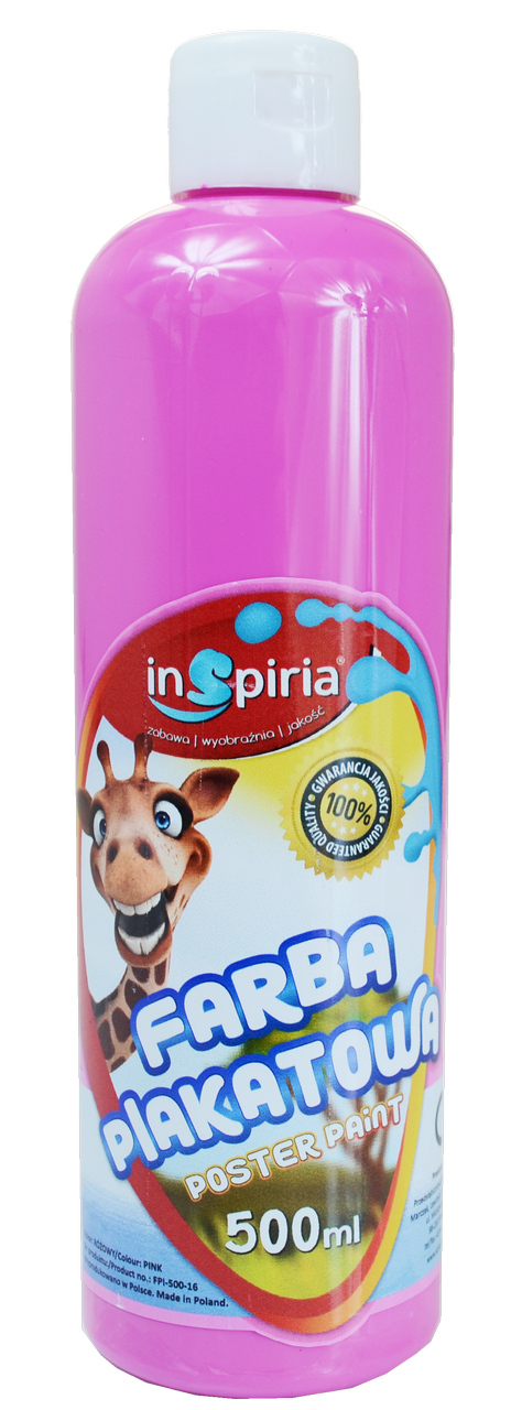 inspiria farba plakatowa 500ml różowa schemat /12/