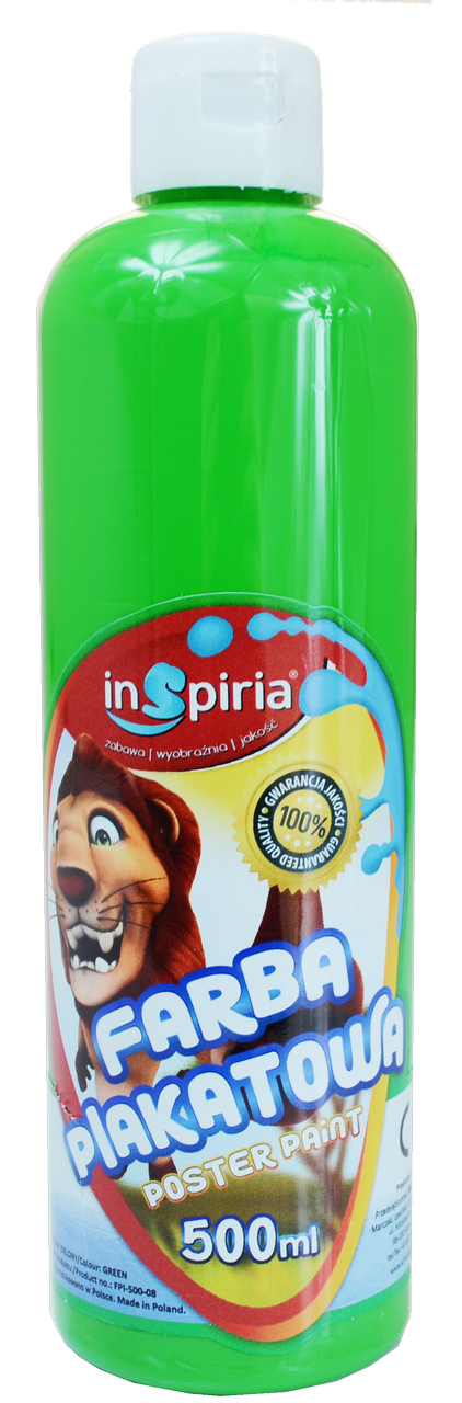 inspiria farba plakatowa 500ml zielona  schemat/12/