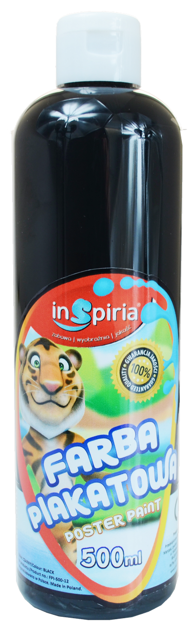 inspiria farba plakatowa 500ml czarna   schemat /12/