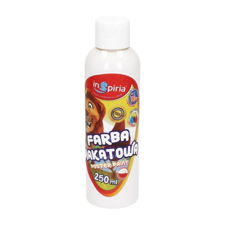 inspiria farba plakatowa 250ml biała schemat /12/