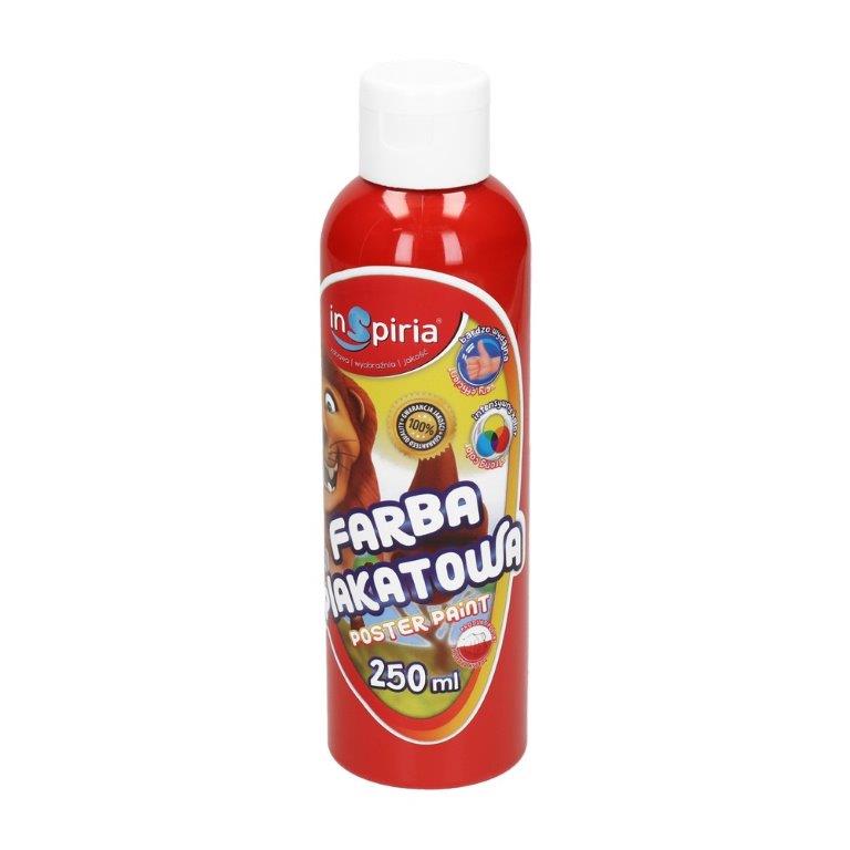 farba plakatowa 250ml czerwona inspiria schemat /12/