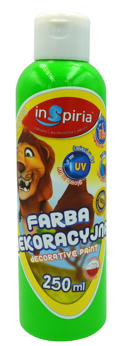 inspiria farba plakatowa 250ml fluo zielona schemat /12/