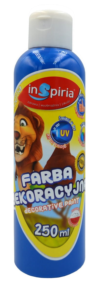 farba plakatowa 250ml fluo niebieska    inspiria schemat /12/