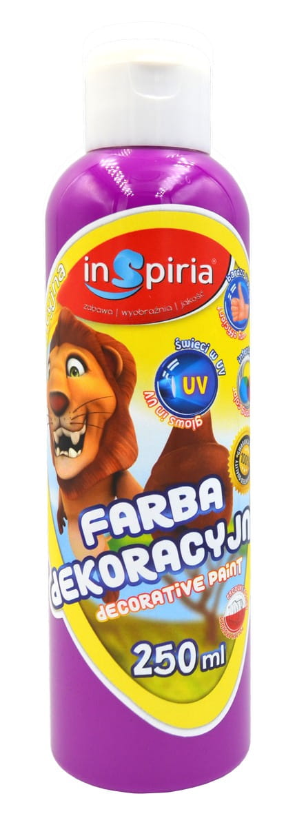 farba plakatowa 250ml fluo foletowa     inspiria schemat /12/