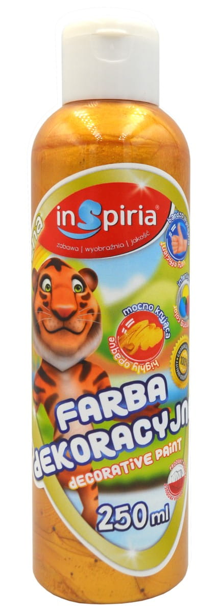 inspiria farba plakatowa 250ml metalik złota schemat /12/