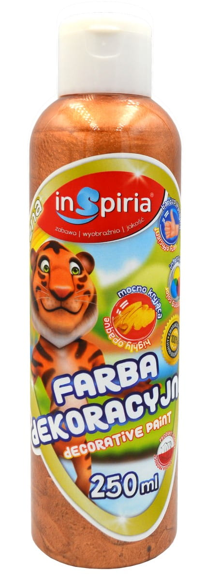 farba plakatowa 250ml metalik brąz      inspiria schemat /12/