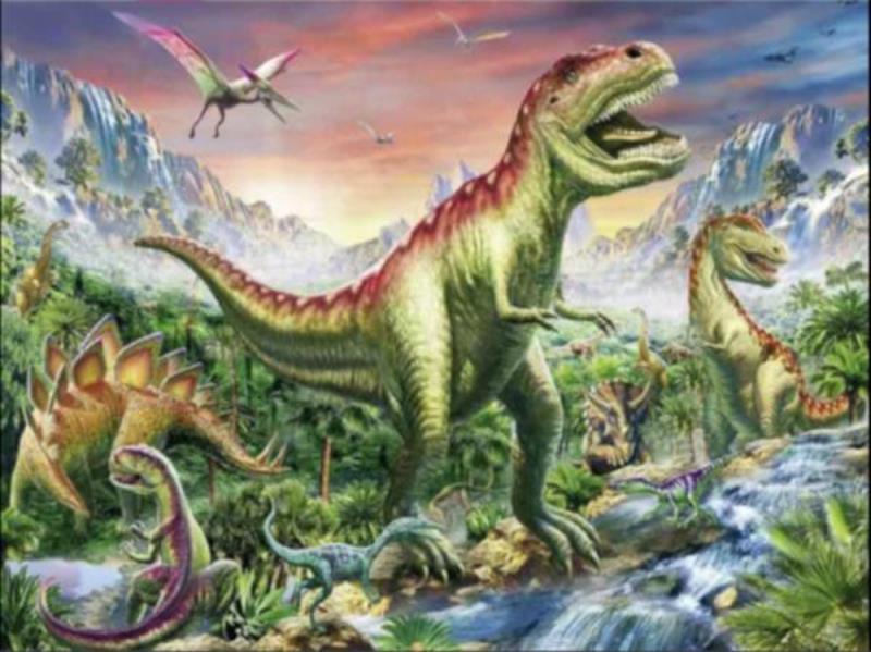 malowanie po numerach 40x50 cm dinozaur t-rex 1006179