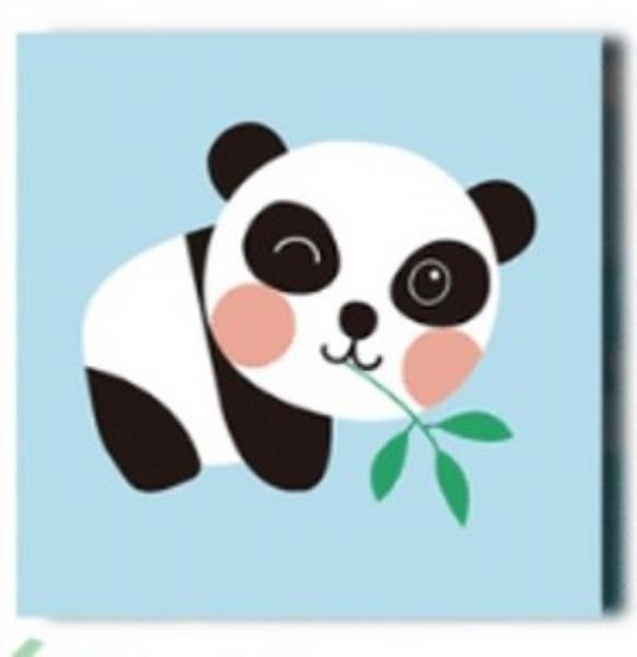 malowanie po numerach 20x20cm panda no-1008258 norimpex