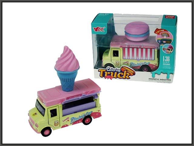 HIPO-AUTO FOOD TRUCK PĄCZEK/LÓD 11CM ŚW/DŹW. HXFC79