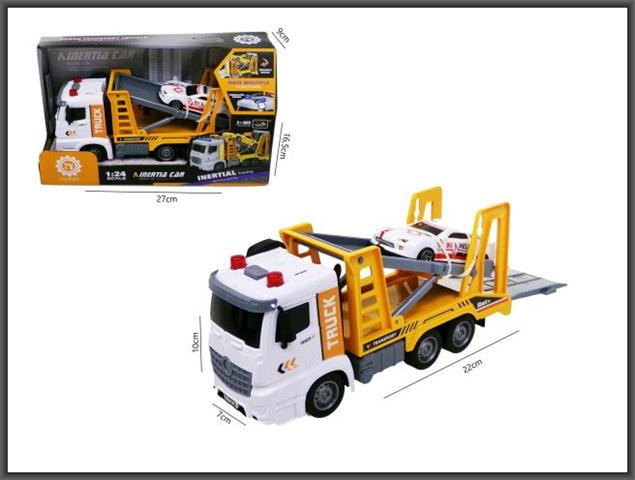 HIPO-AUTO LAWETA Z SAMOCHODEM 22CM ŚWIATŁO, DŹWIĘK H13949