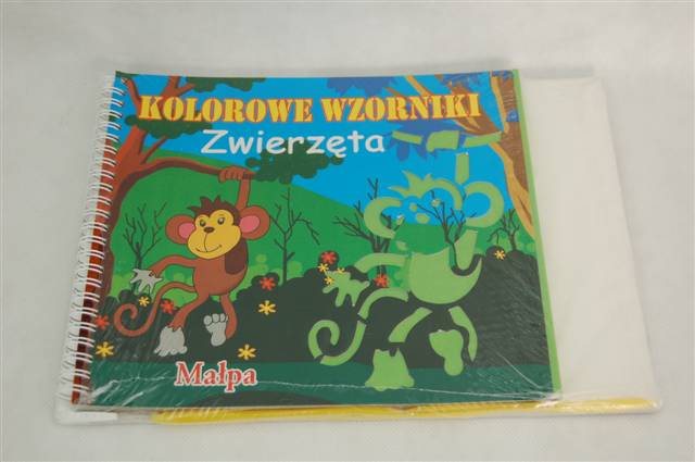 wydrapywanka tęczowa a4/10 arkuszy + książeczka wzorniki animals