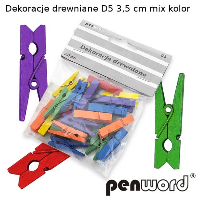 klamerki drewno a'24 d5 mix 3,5cm psh   /10/