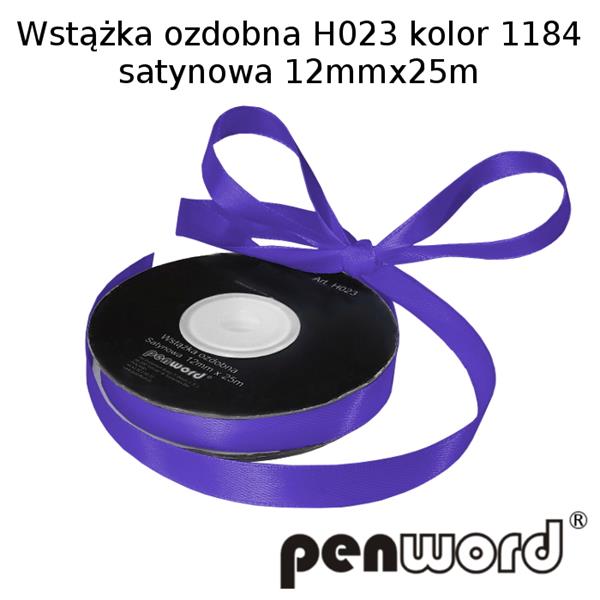 wstążka ozdobna 12mmx25m h023 kol.1184/niebieski a'1 satynowa psh /10/