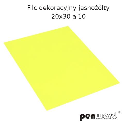 FILC JASNOŻÓŁTY 20*30CM 10 ARKUSZY PSH