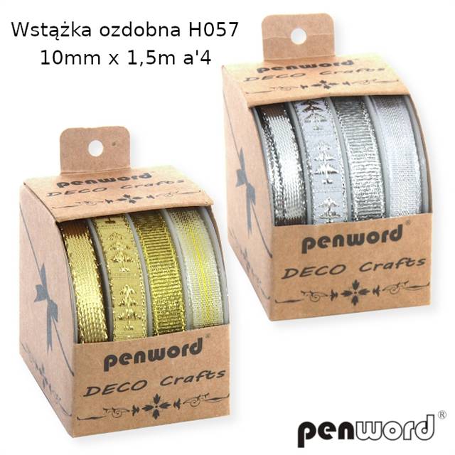 wstążka ozdobna a'4 10mm*1.5 h057 psh   /12/