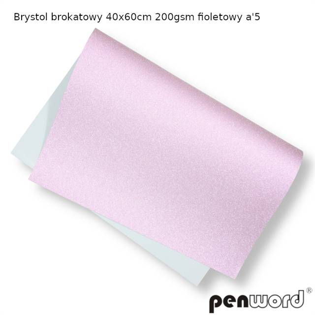 brystol brokat fioletowy 40*60cm  5ark. psh
