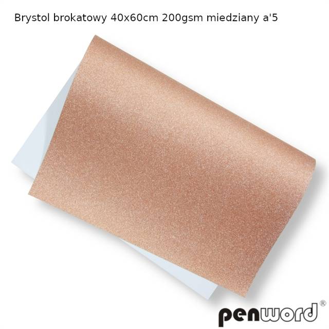 brystol brokat miedziany 40*60cm  5ark. psh