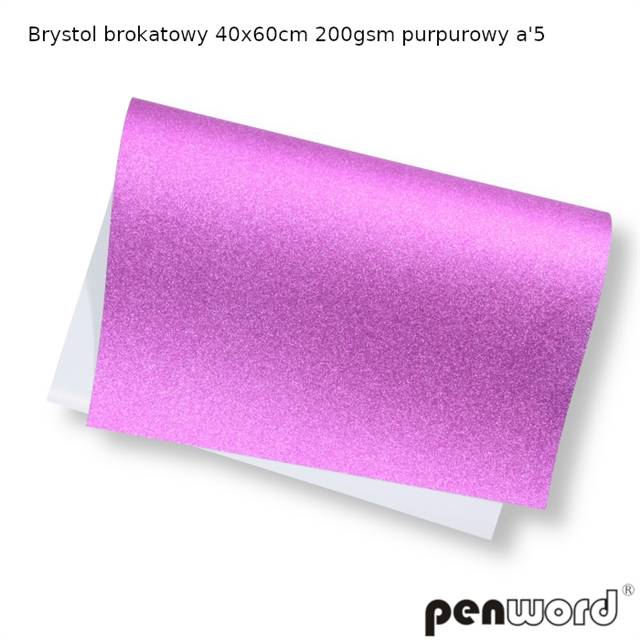 brystol brokat purpurowy 40*60cm  5ark. psh