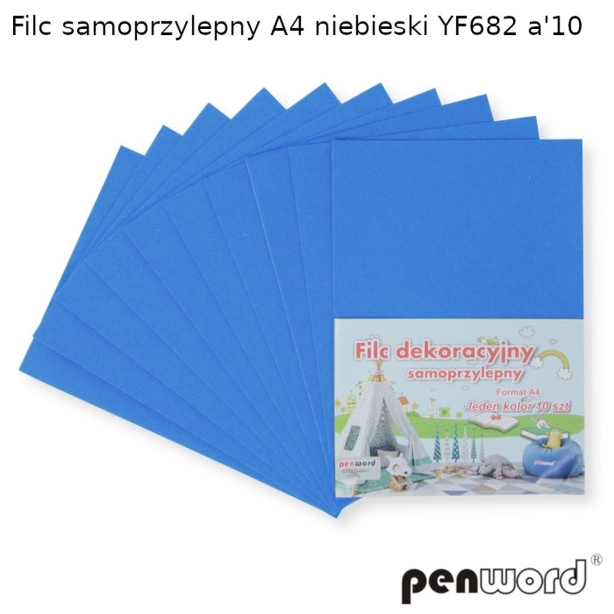 filc samoprzylepny a4 niebieski 10 ark. psh yf682