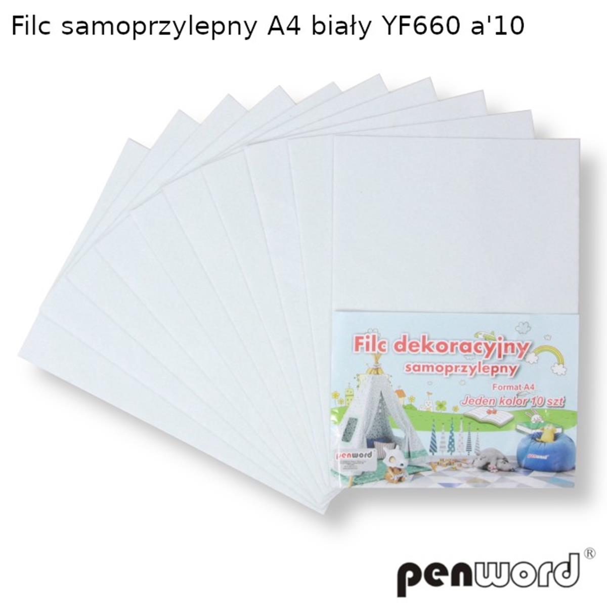 filc samoprzylepny a4 biały 10 ark. psh yf660