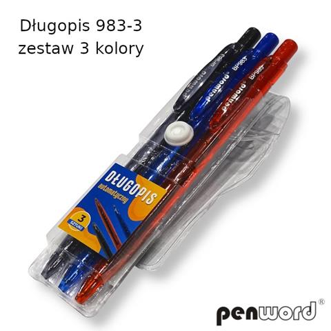 długopisy 3 kolory bp983-3 psh /36