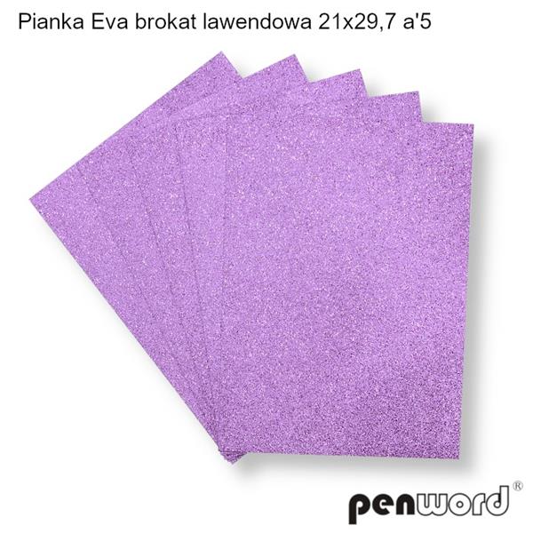 pianka eva brokat lawenda 21*29,7cm 5ark. psh