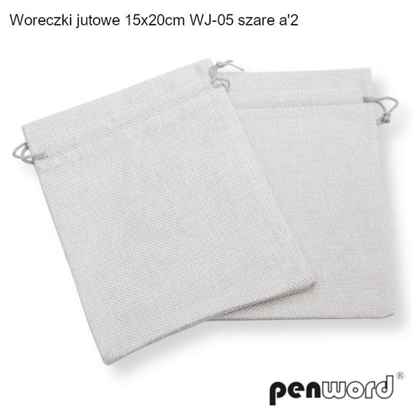 worek jutowy 15cm*20cm wj-05 szary a'2  psh /10/