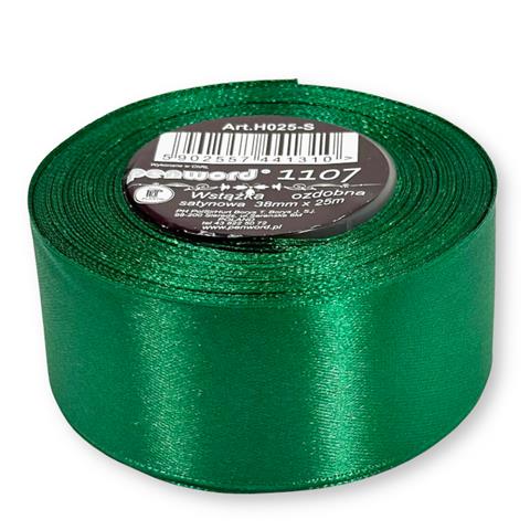 WSTĄ˝KA OZDOBNA 38MMX25M H025-S 1107 ZIELONA SATYNOWA PSH