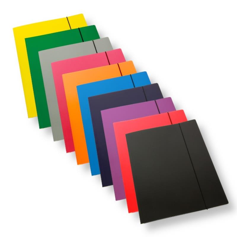 TECZKA A4 Z GUMKĄ CF-4 LAMINOWANA MIX   KOLORÓW 350G/M2 PSH /10/