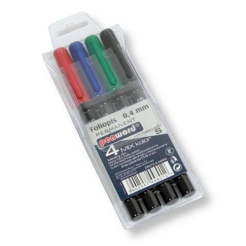 FOLIOPIS 4 KOLORY 0.4MM ZW272-S PSH