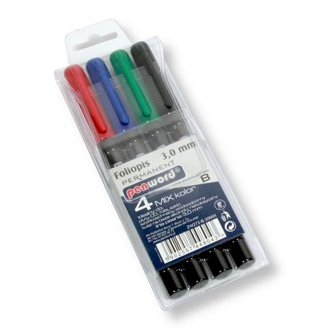 FOLIOPIS 4 KOLORY 3.0MM ZW272-B PSH