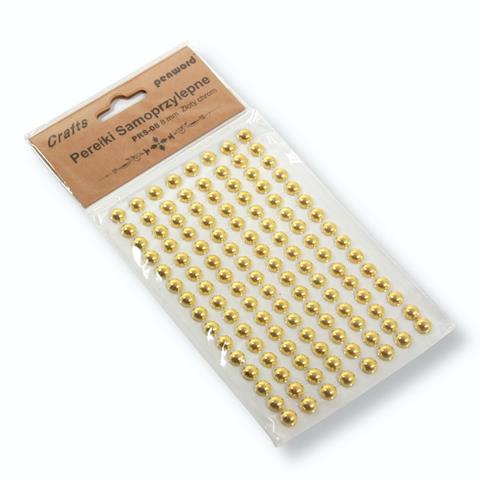 PEREŁKI SAMOPRZYLEPNE PRS-08 8mm ZŁOTY CHROM PSH