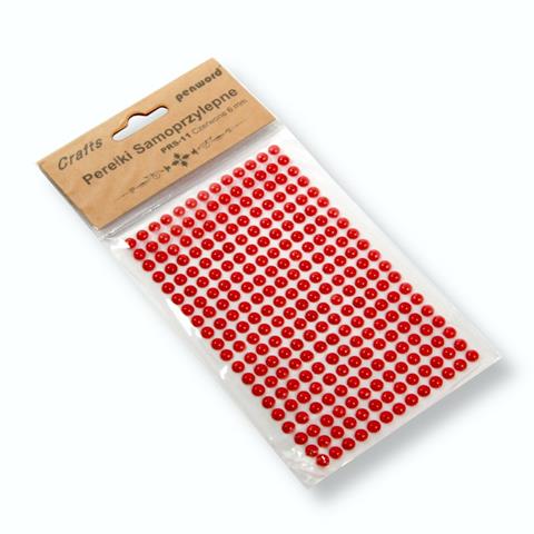 PEREŁKI SAMOPRZYLEPNE PRS-11 6mm CZERWONE PSH
