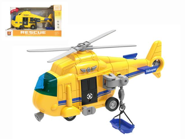 bigtoys helikopter żółty światło, dźwięk bsam0735