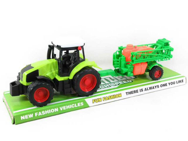 BIGTOYS TRAKTOR Z MASZYNĄ 40CM BA2100