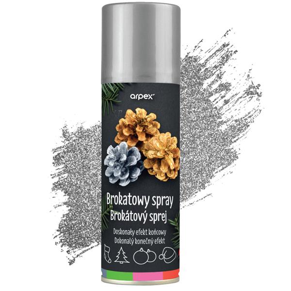 ARPEX-BN BROKATOWY SPRAY DEKORACYJNY 100MLSREBRNY KA6074
