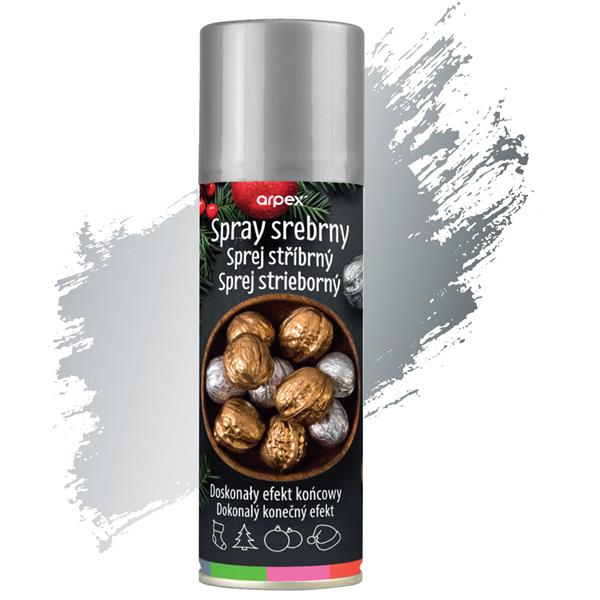 ARPEX-BN FARBA DEKORACYJNA SPRAY SREBRNA125MLBA6111