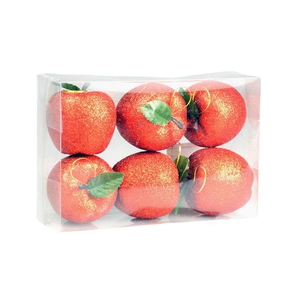 ARPEX-BN JABŁUSZKA CZERWONE, BROKATOWE 6SZTBN6035CZE