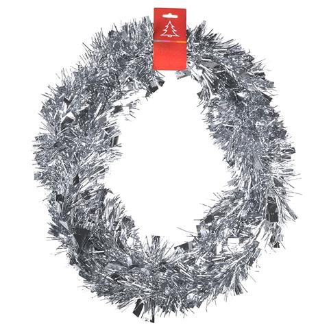 ARPEX-BN ŁAŃCUCH CHOINKOWY SREBRNY Z GRUBYM WŁOSEM BG6844