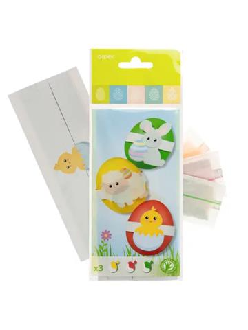 ARPEX-WN ZESTAW DO ZDOBIENIA PISANEK (BARWNIKI 3SZT., PAPIEROWY ARKUSZ Z POSTACIAMI