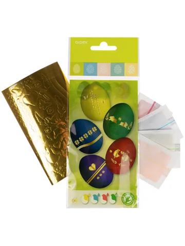 ARPEX-WN ZESTAW DO ZDOBIENIA PISANEK (BARWNIKI 5SZT., ARKUSZ ZE ZŁOTYMI NAKLEJKAMI