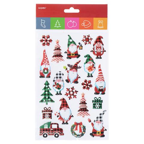 ARPEX-BN NAKLEJKI ŚWIĄTECZNE SKRZATY 3D BN1298