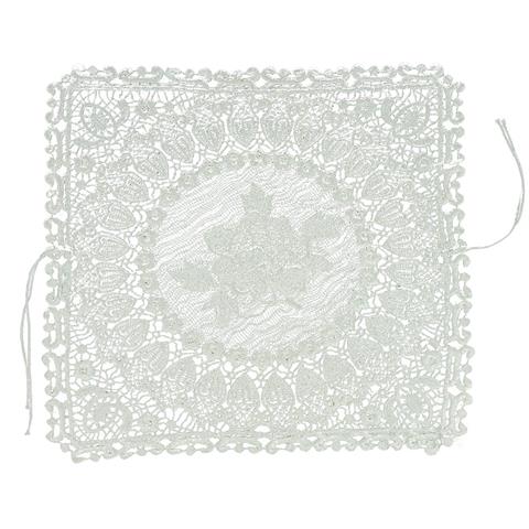 ARPEX-WN SERWETKA AŻUROWA NA KOSZYCZEK KWADRATOWA Z TASIEMKAMI DO WIĄZANIA