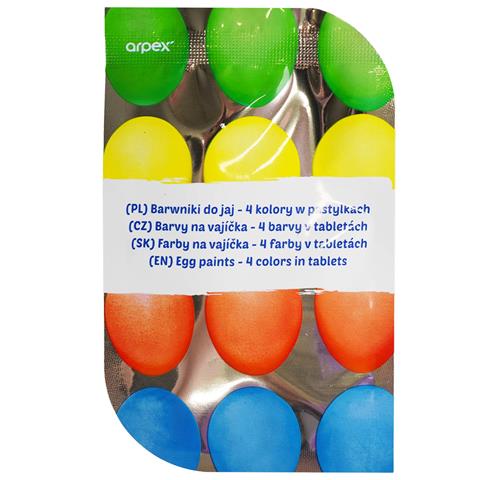 ARPEX-WN BARWNIKI DO JAJ - 4 KOLORY W PASTYLKACH