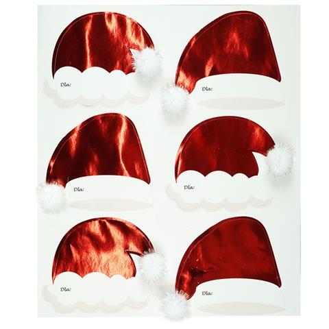 ARPEX-BN BILECIKI NA PREZENTY - CZAPKI MIKOŁAJA(6 SZT.)