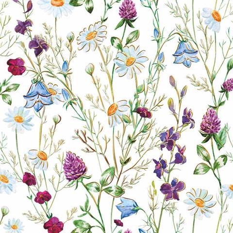 ART NUVO KARTKA KWIATY ZŁOCONA AF 06 /10