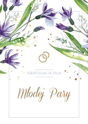 ART NUVO KARTKA OZDOBNA ŚLUB B6 ZŁOCONY S 142 /10/