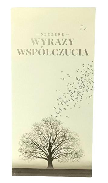 art nuvo kartka okolicznościowa wyrazy współczucia ws03